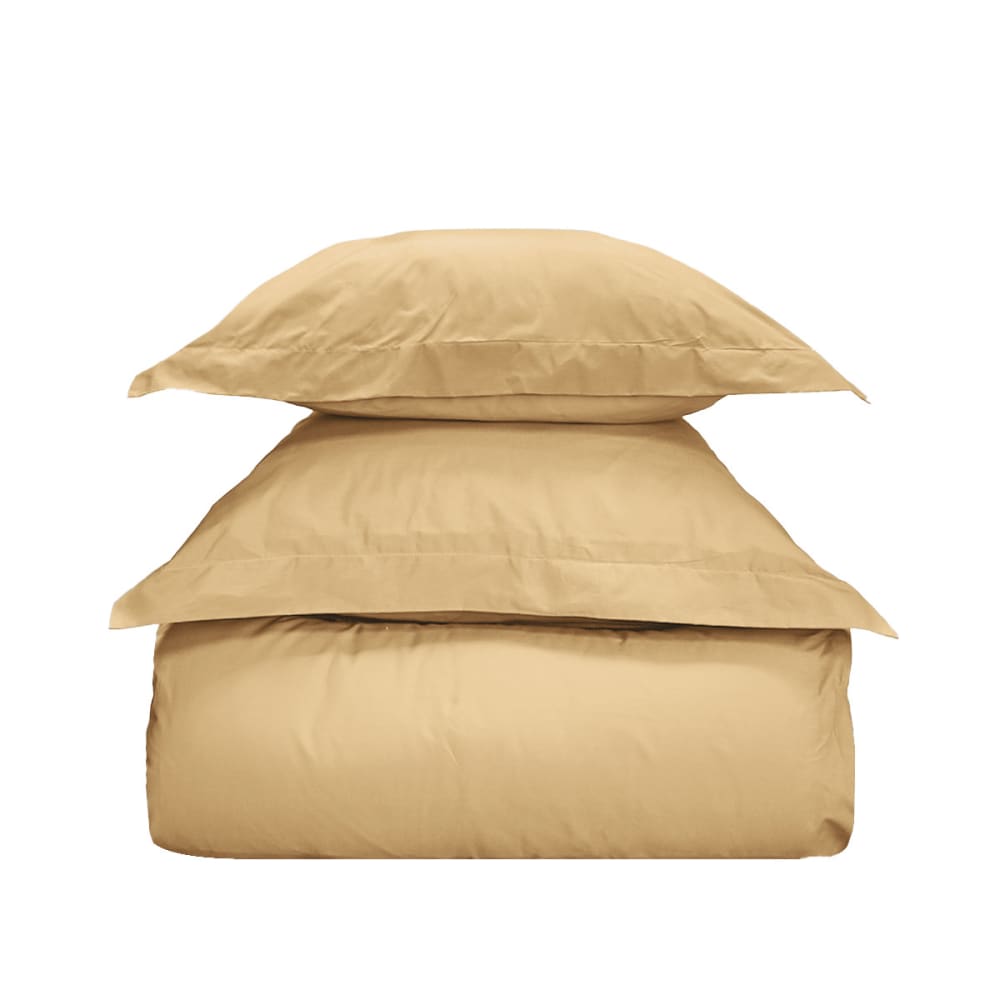 Parure de lit avec 2 taies rectangles coton moka 260x240 cm — vue 3