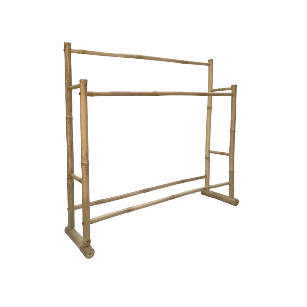 Porte serviettes double en bambou, salle de bain