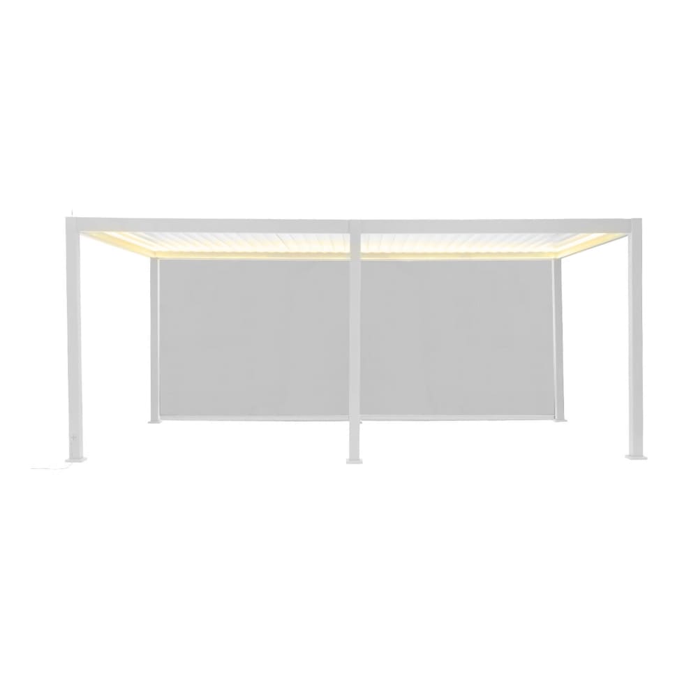 Pergola aluminium led 3x6m  2 stores 3m blanc