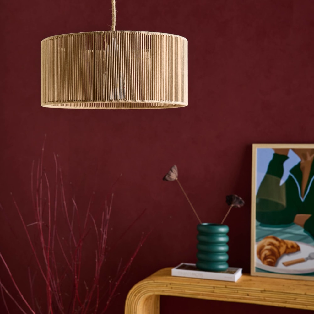 Suspension luminaire chanvre naturel — vue 4