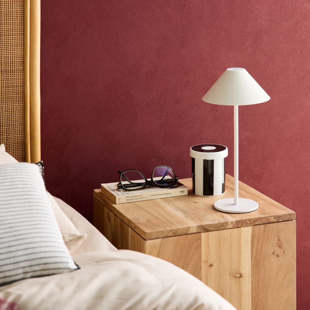 Lampe à poser intérieur/extérieur led sans fil blanc