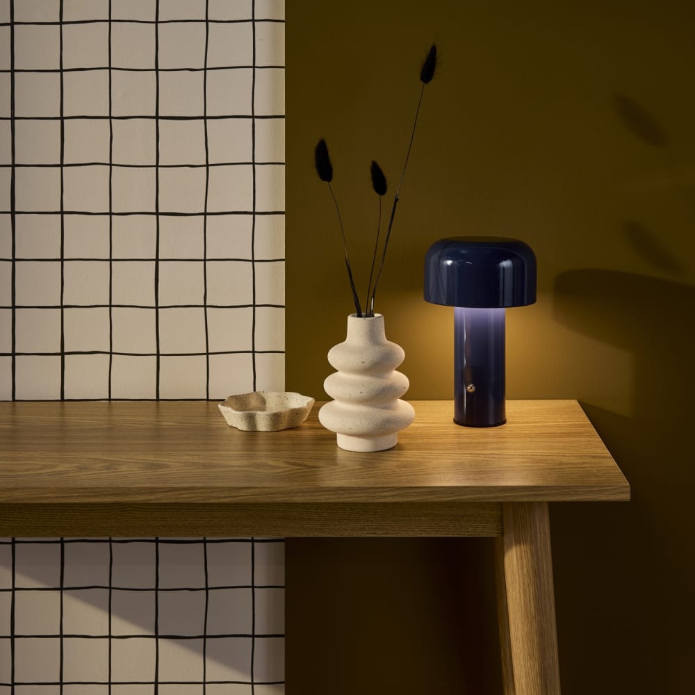 Lampe à poser led sans fil bleu