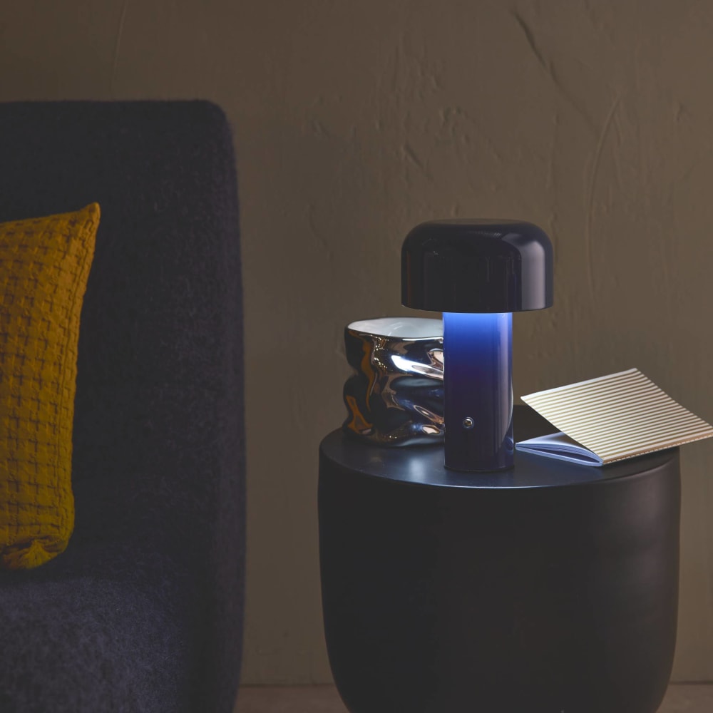 Lampe à poser led sans fil bleu — vue 4