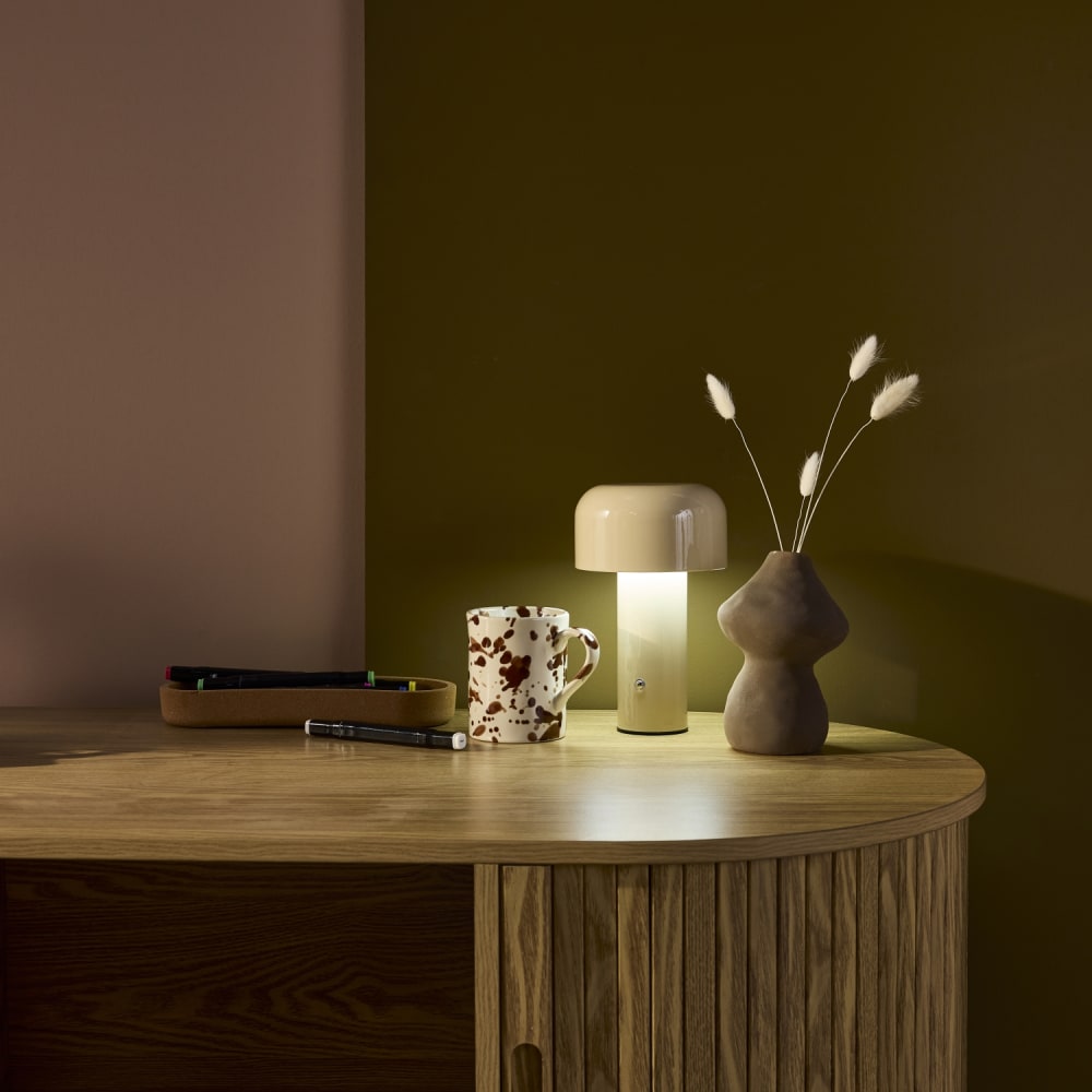 Lampe à poser led sans fil beige — vue 3