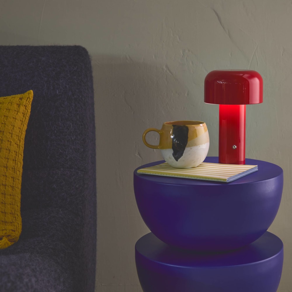 Lampe à poser led sans fil rouge — vue 4