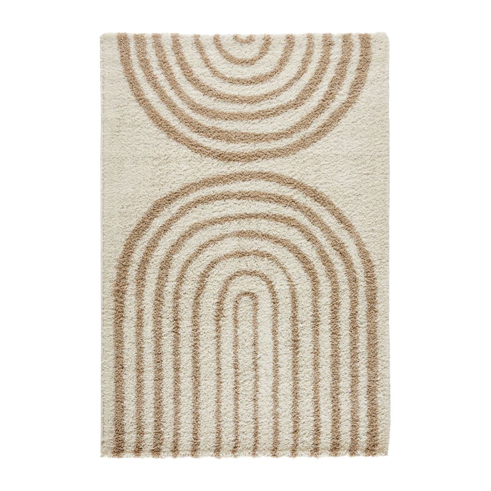 Tapis intérieur shaggy, arc-en-ciel, beige, 160 x 230 cm — vue 3