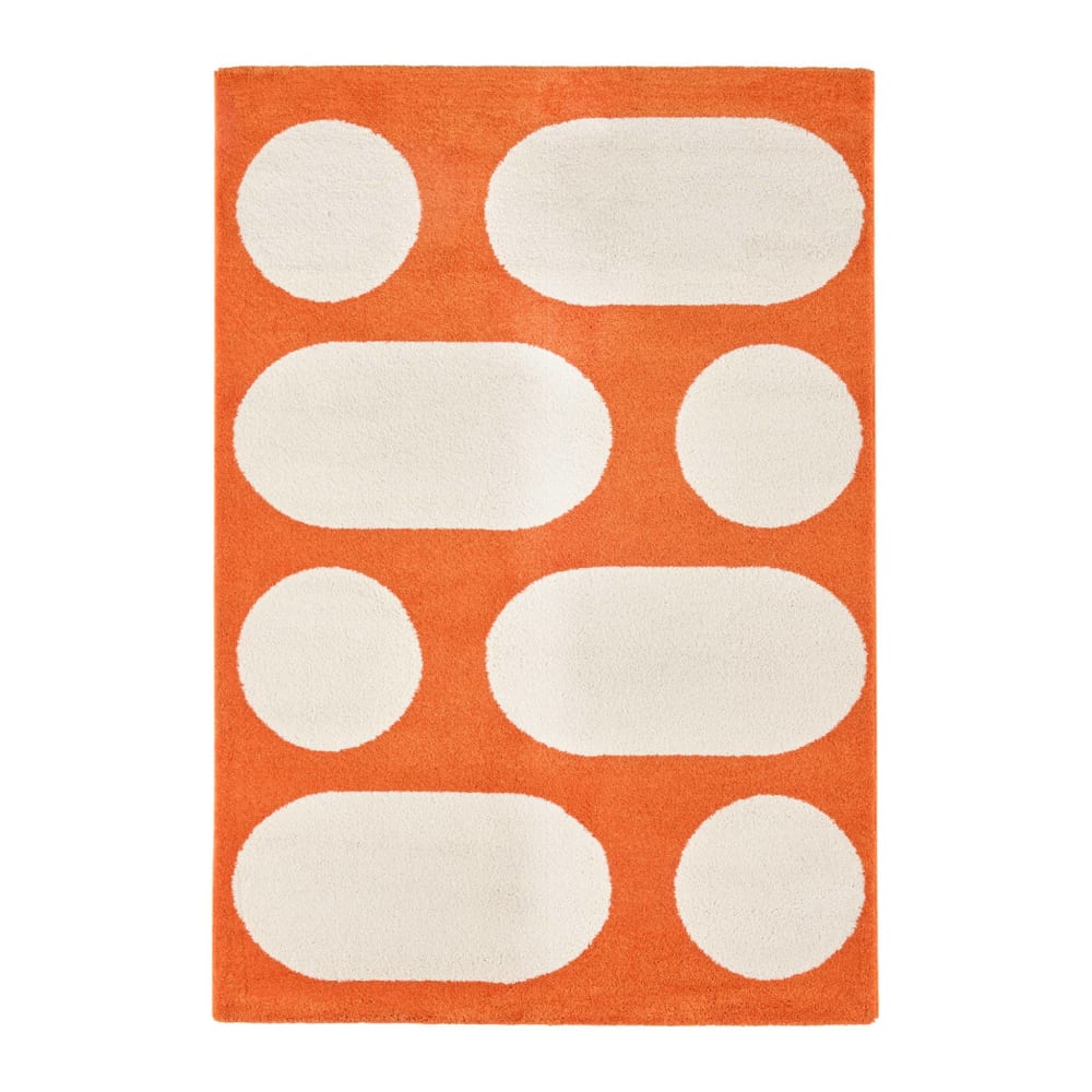 Tapis intérieur orange, motif moderne 120 x 160 cm — vue 3