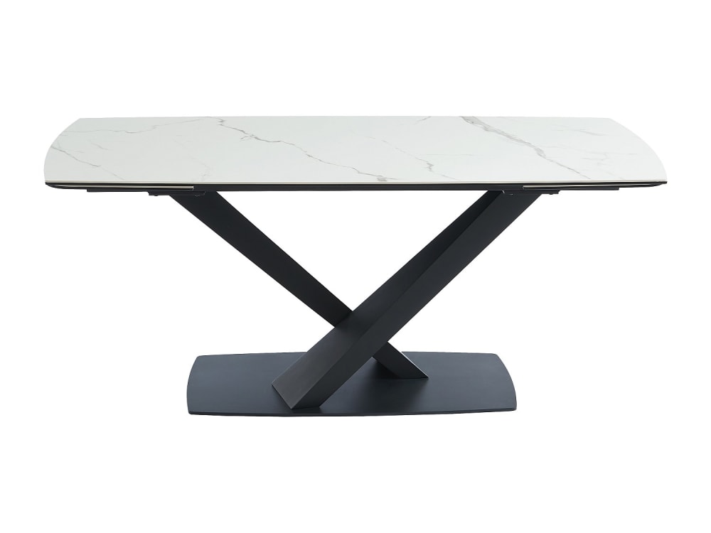 Table extensible verre trempé noir, blanc