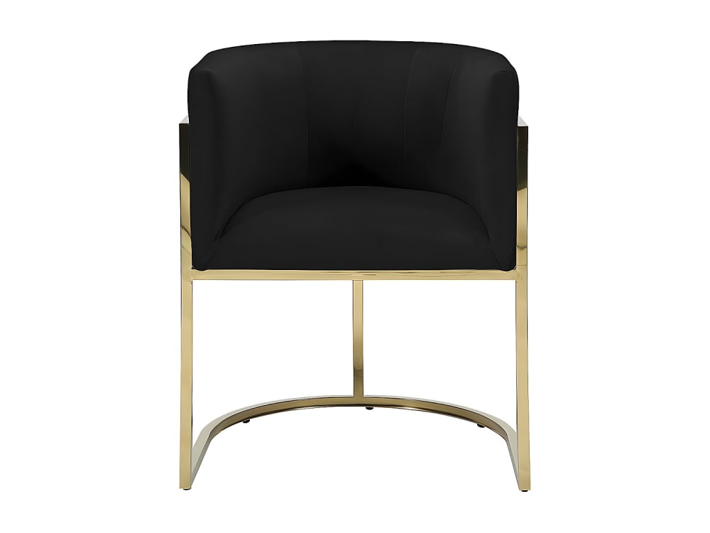 chaise velours noir