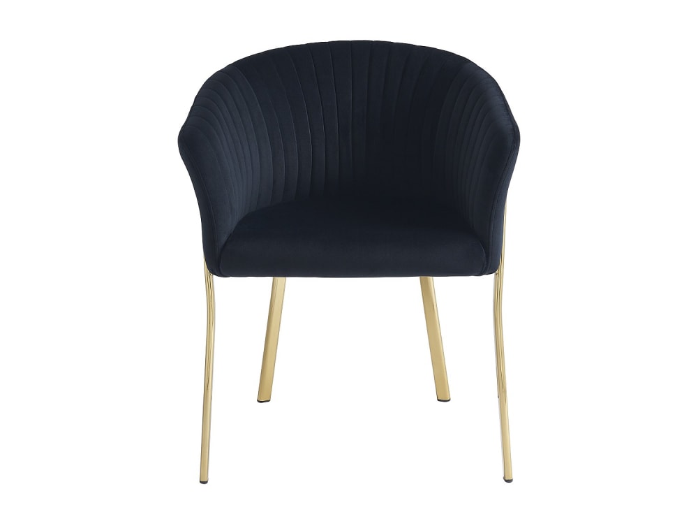 Lot de 2 chaises velours - noir
