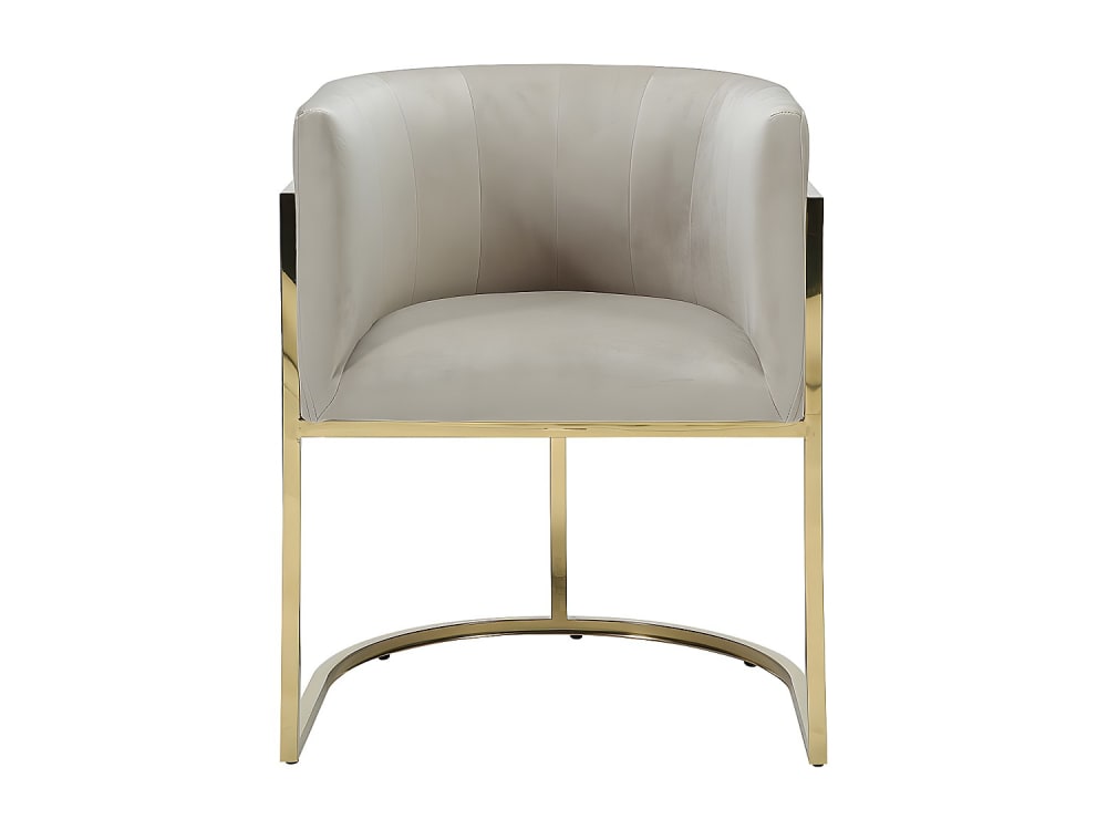 chaise velours beige