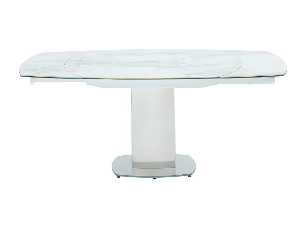 Table extensible verre trempé blanc