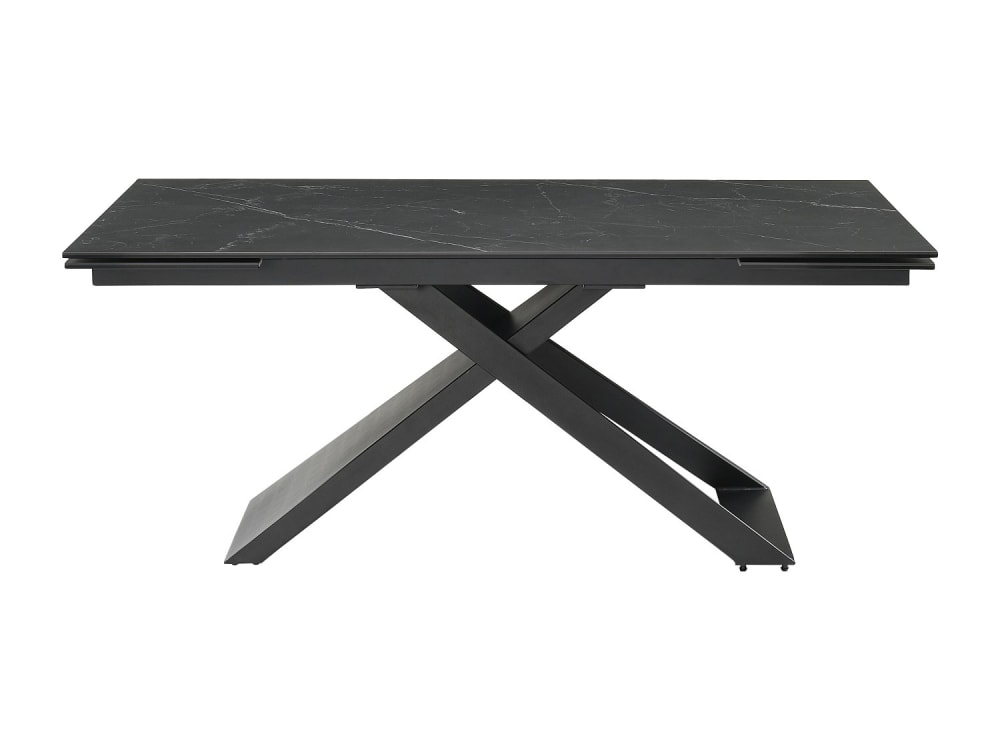 Table extensible verre trempé noir