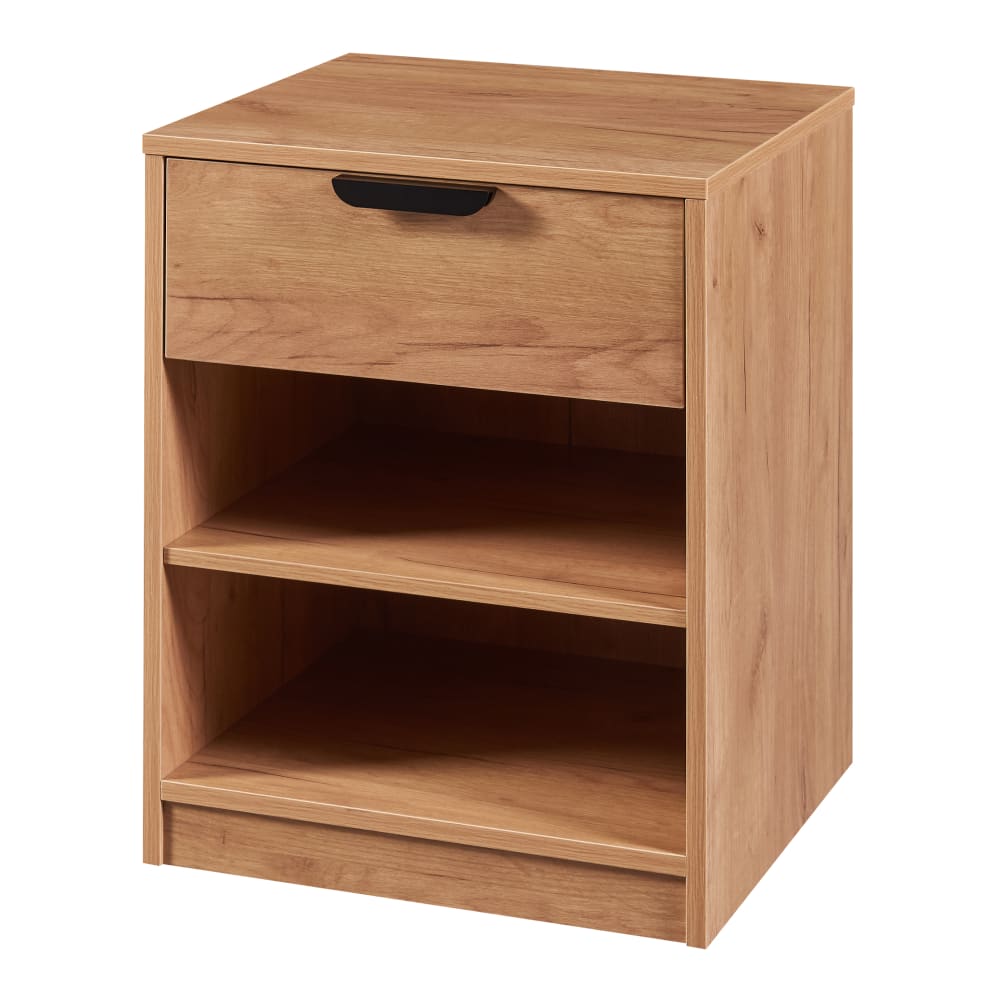 en casa Nachttisch in Holzoptik 55 x 43 x 40 cm, in Eicheoptik Braun Spanplatte