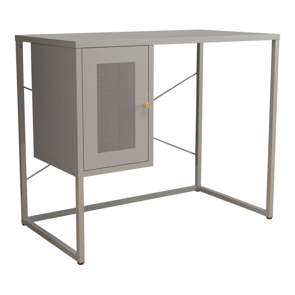 en casa Schreibtisch aus Metall 75 x 100 x 50 cm, in Grau Grau Metall