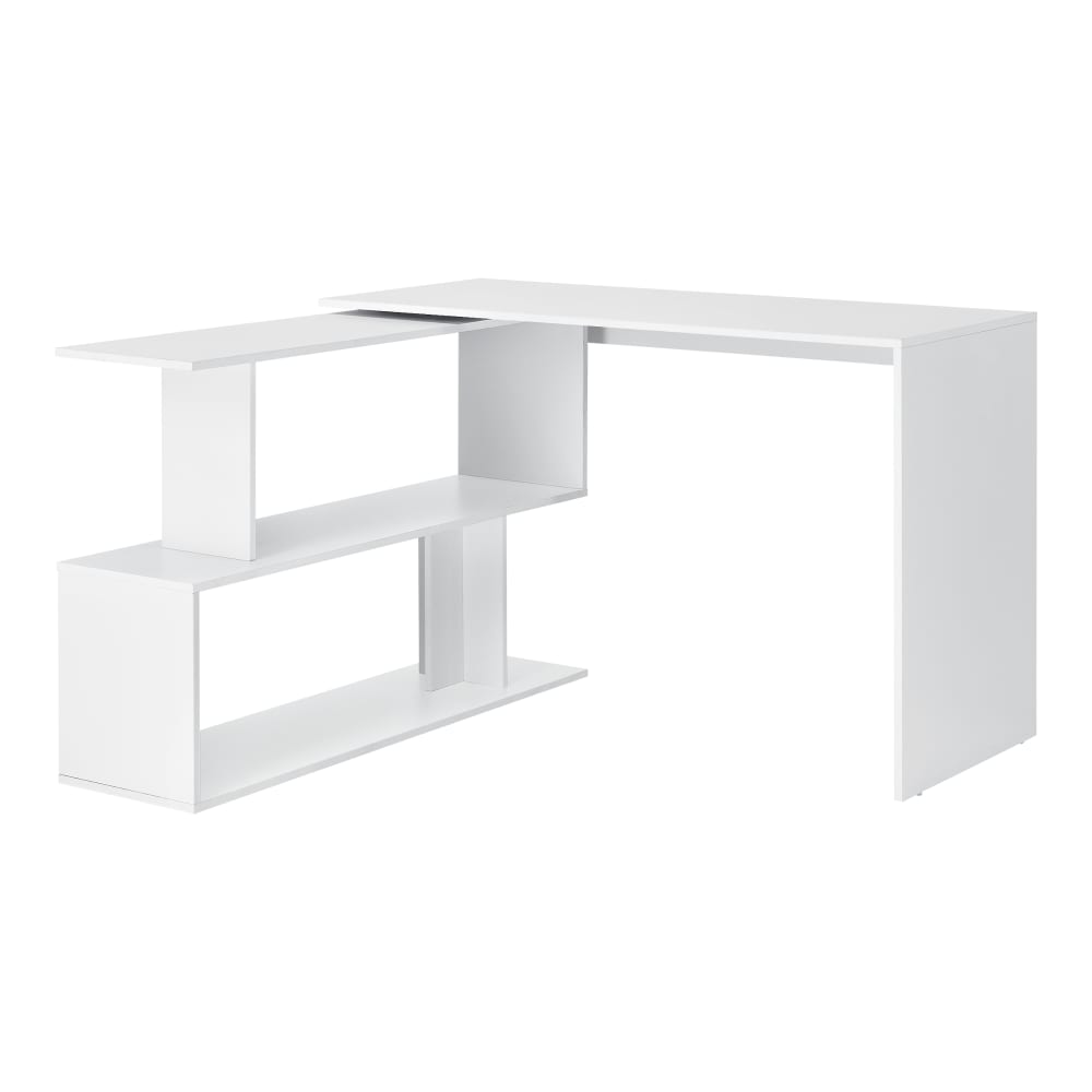 en casa Schreibtisch in Holzoptik 76.5 x 120 x 50 cm, in Weiß Weiß Spanplatte