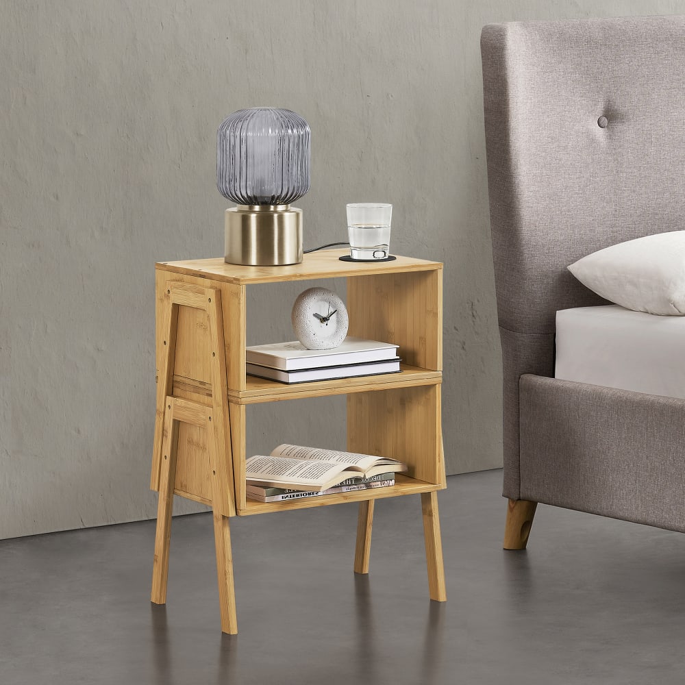 Nachttischset 2-teilig aus Bambus 42 x 43.5 x 29 cm, in