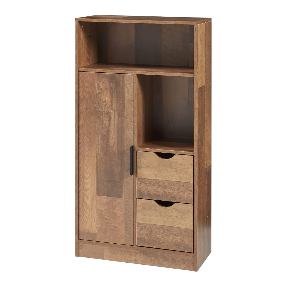 en casa Badezimmerschrank in Holzoptik 100 x 50 x 25 cm, in Walnussoptik Braun Spanplatte
