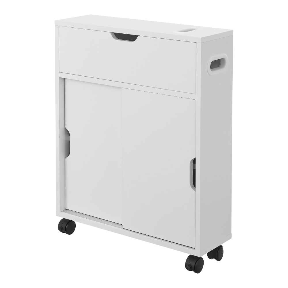 en casa Seitenschrank in Holzoptik 67 x 52 x 17 cm, in Weiß Weiß Spanplatte