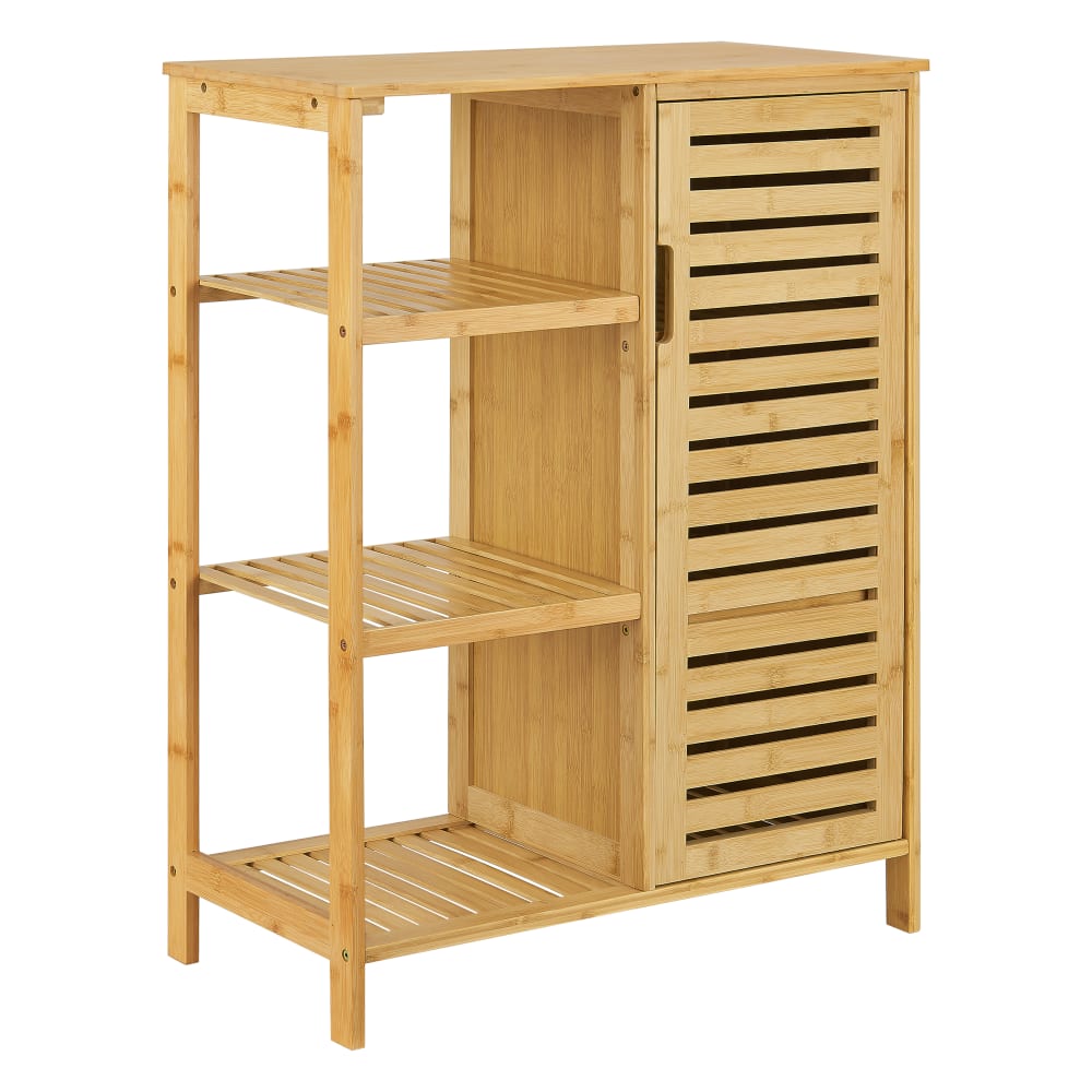 en casa Badezimmerschrank aus Bambus 87 x 66 x 33 cm, in Naturfarbe Beige Bambus