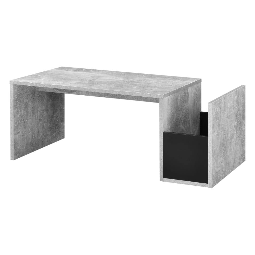 en casa Couchtisch in Holzoptik 35 x 90 x 45 cm, in Betonoptik und Schwarz Mehrfarbig Spanplatte