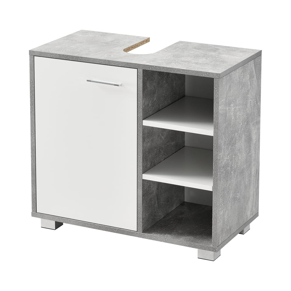 en casa Waschbeckenunterschrank in Holzoptik 56 x 60 x 31 cm, Mehrfarbig Mehrfarbig Spanplatte