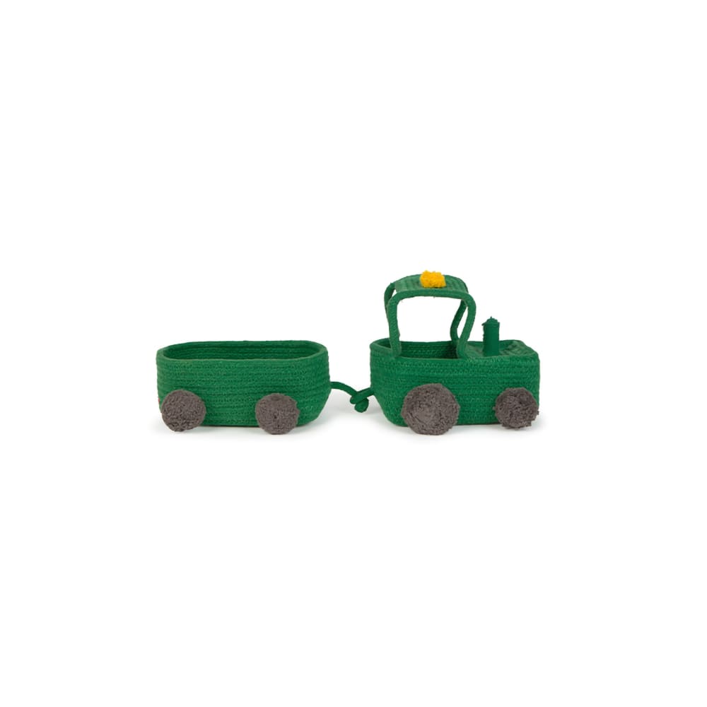 Panier enfant Tracteur en coton vert 35x15x15 cm Panier enfant Tracteur en coton vert 35x15x15 cm