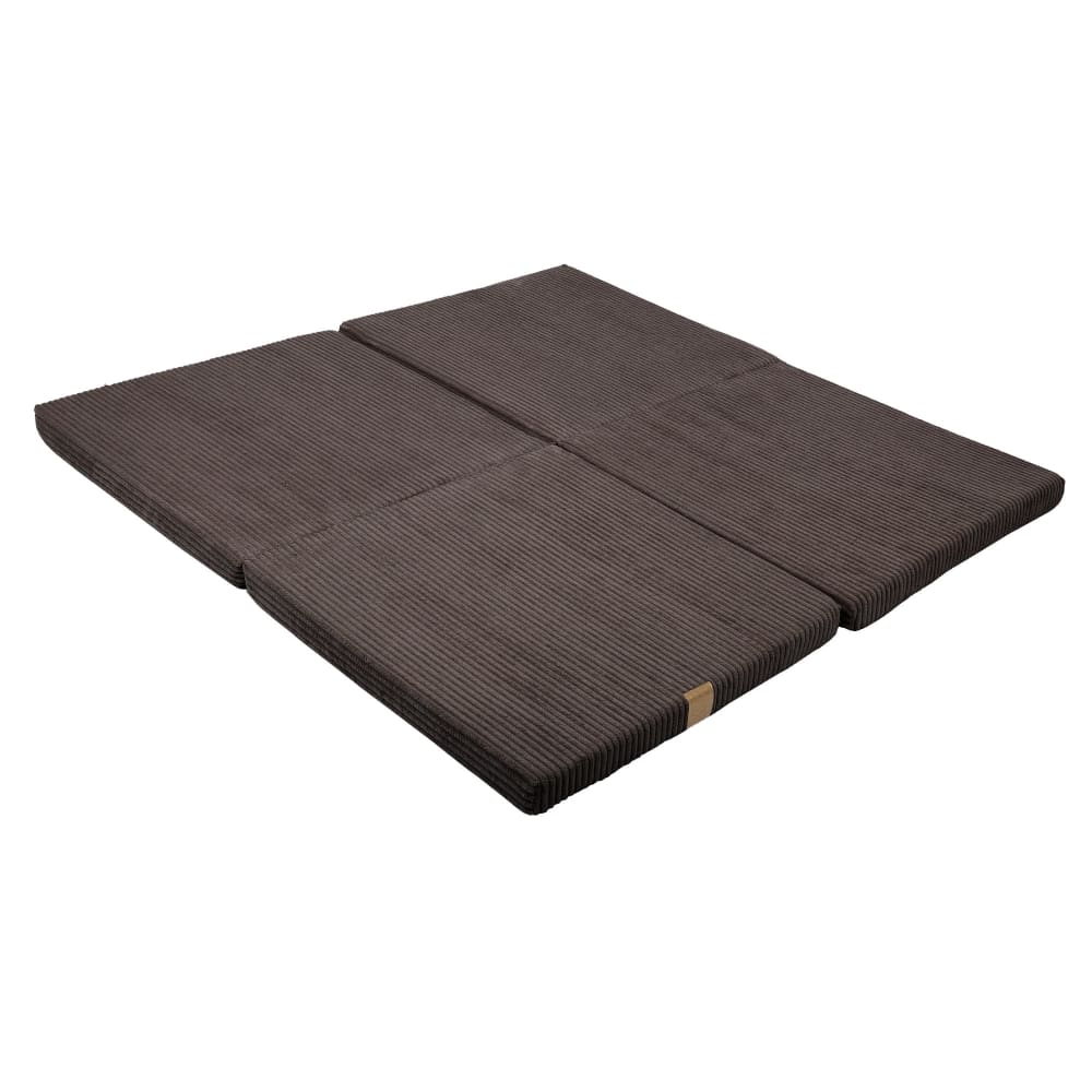 Tapis de jeu carré pour enfants - brun