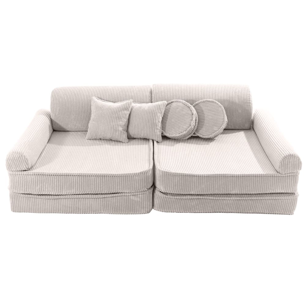 MeowBaby Modulares Spielsofa Premium 10 Stk style modern Beige Öko-Tex Zertifikat Pes - Polyester