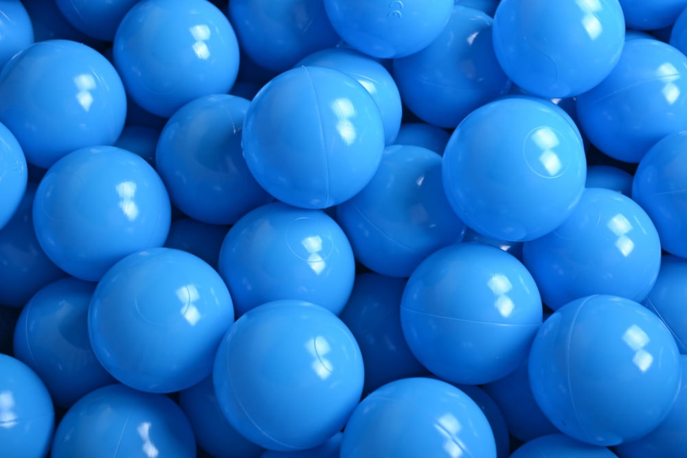MeowBaby 50 Bälle für ein Bällebad 7cm, Blau BLAU PVC - POLYVINLYCHLORID Kinder