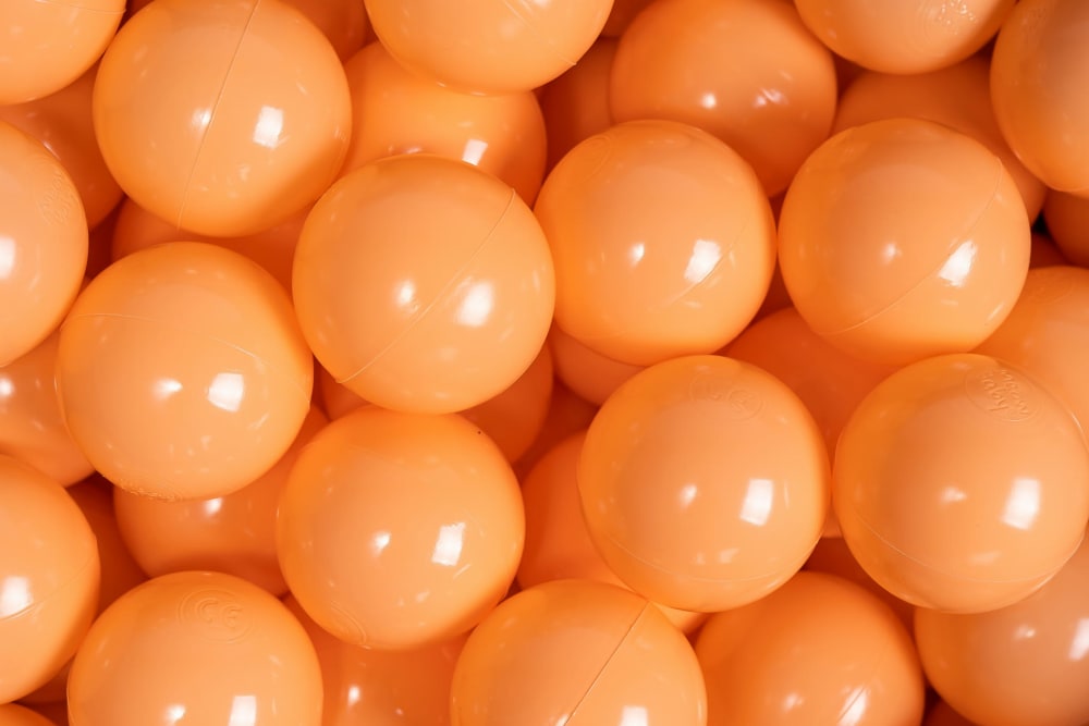 MeowBaby 50 Bälle für ein Bällebad 7cm ORANGE PVC - POLYVINLYCHLORID Kinder