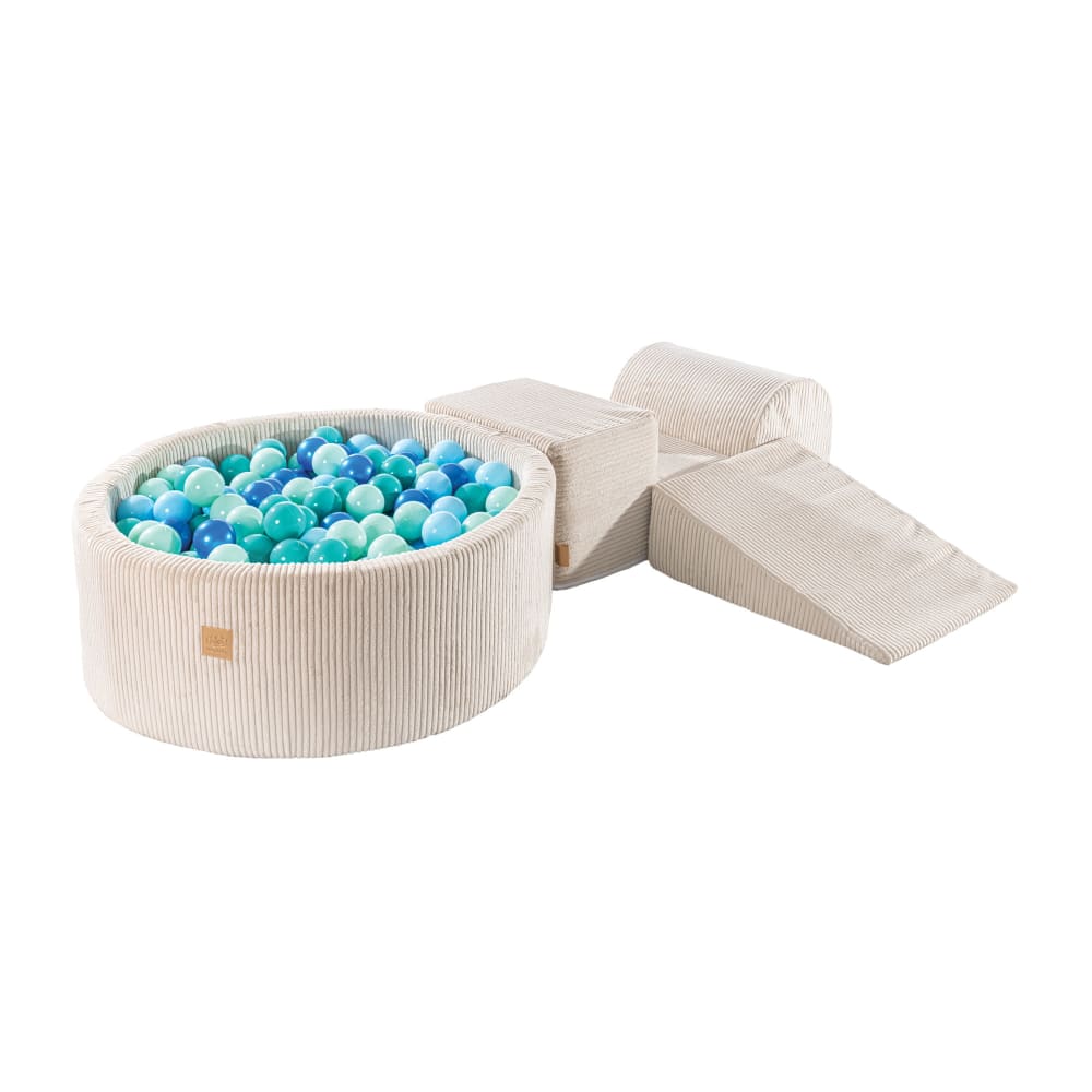 MeowBaby Schaumstoff Bausteine Kinder mit Bällebad - Softbausteine Baby MEHRFARBIG PVC - POLYVINLYCHLORID Kinder