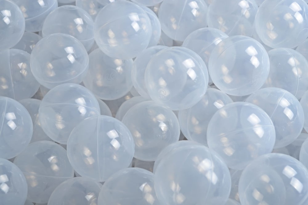 MeowBaby 50 Bälle für ein Bällebad 7cm TRANSPARENT PVC - POLYVINLYCHLORID Kinder