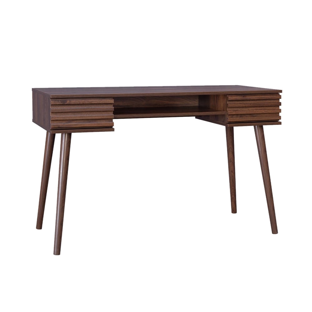 Bureau décor bois 2 tiroirs noyer - Maisons du Monde
