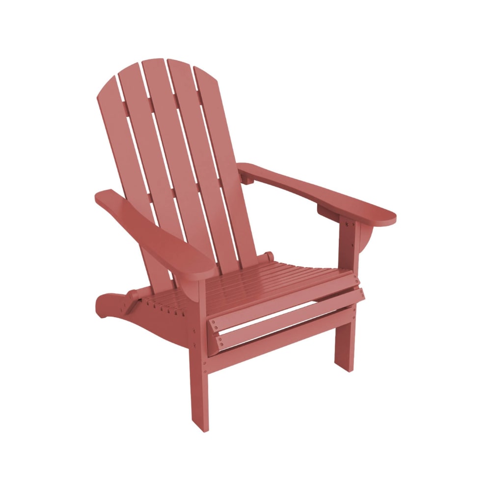 Fauteuil adirondack terracotta en bois d'acacia avec accoudoirs