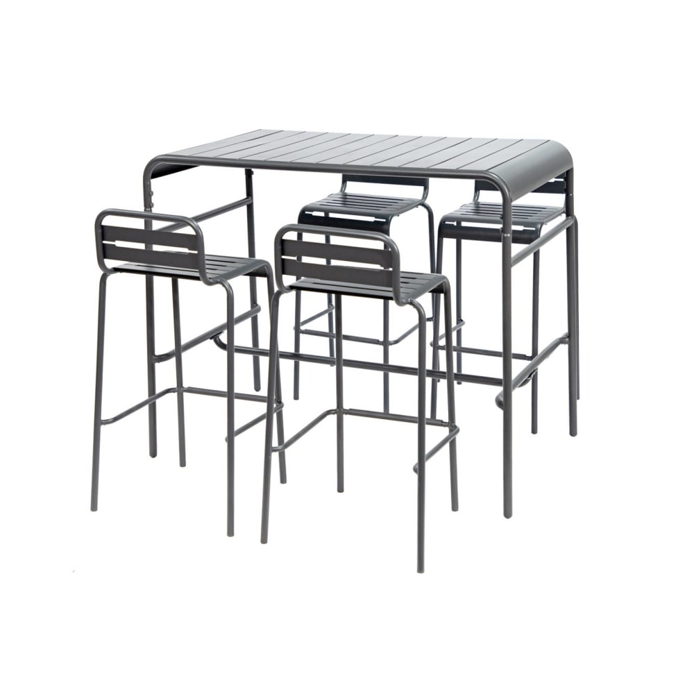 Table haute de jardin - chaises