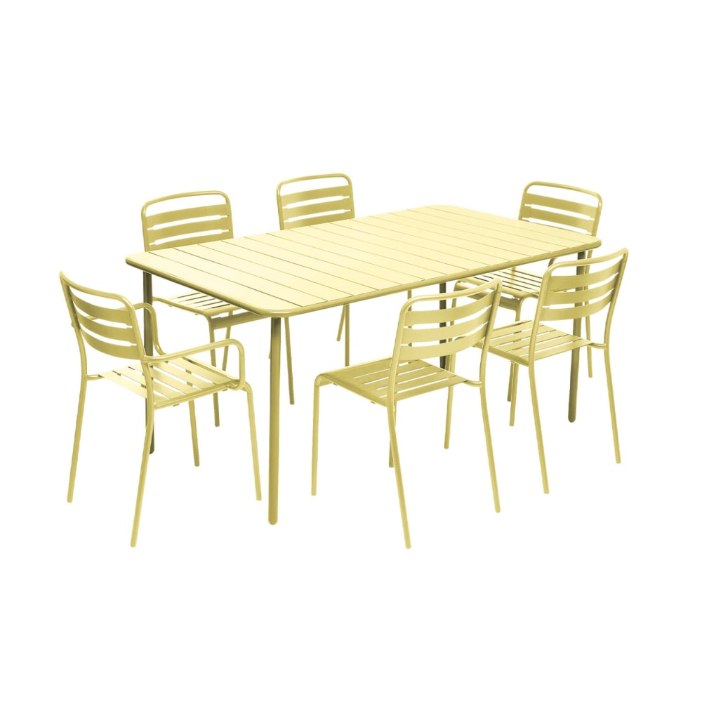 Table de jardin métal - fauteuils