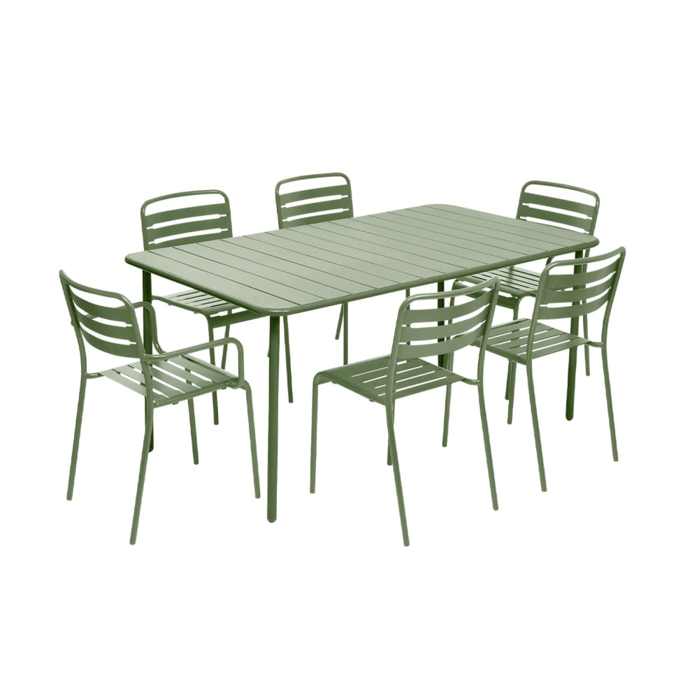 Table de jardin métal - fauteuils
