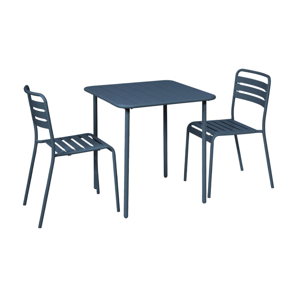 Table de jardin métal - marine chaises