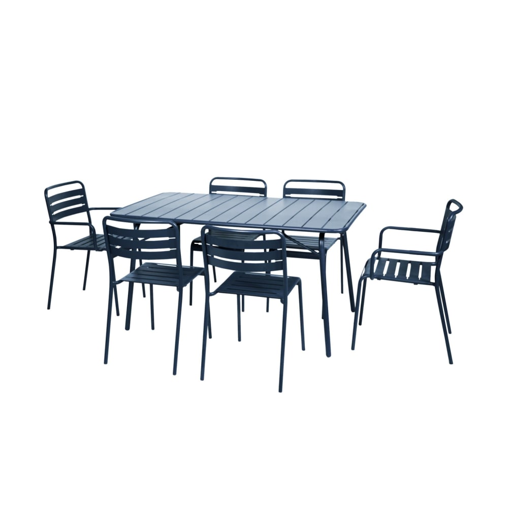 Table de jardin pliante - marine chaises