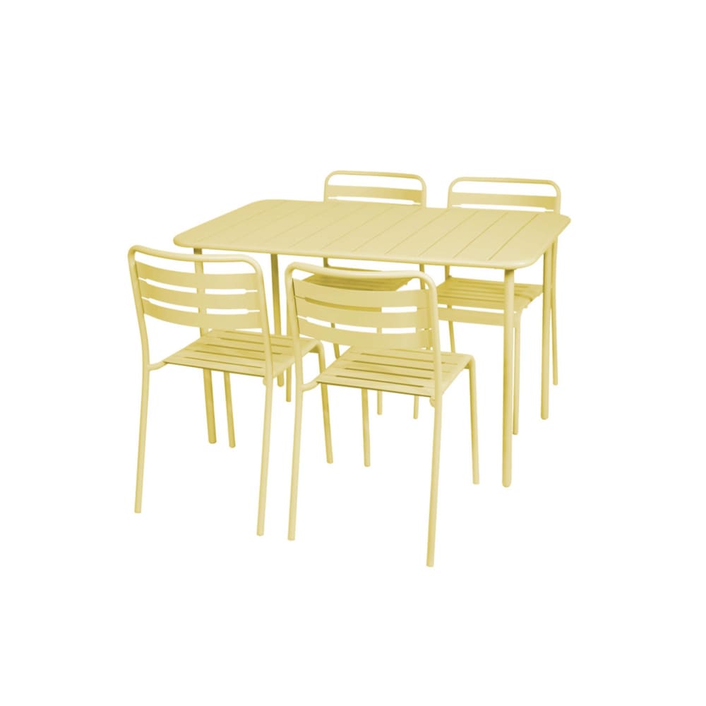Table de jardin métal - chaises