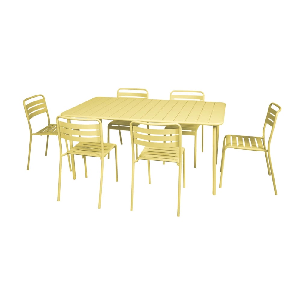 Table de jardin métal - chaises