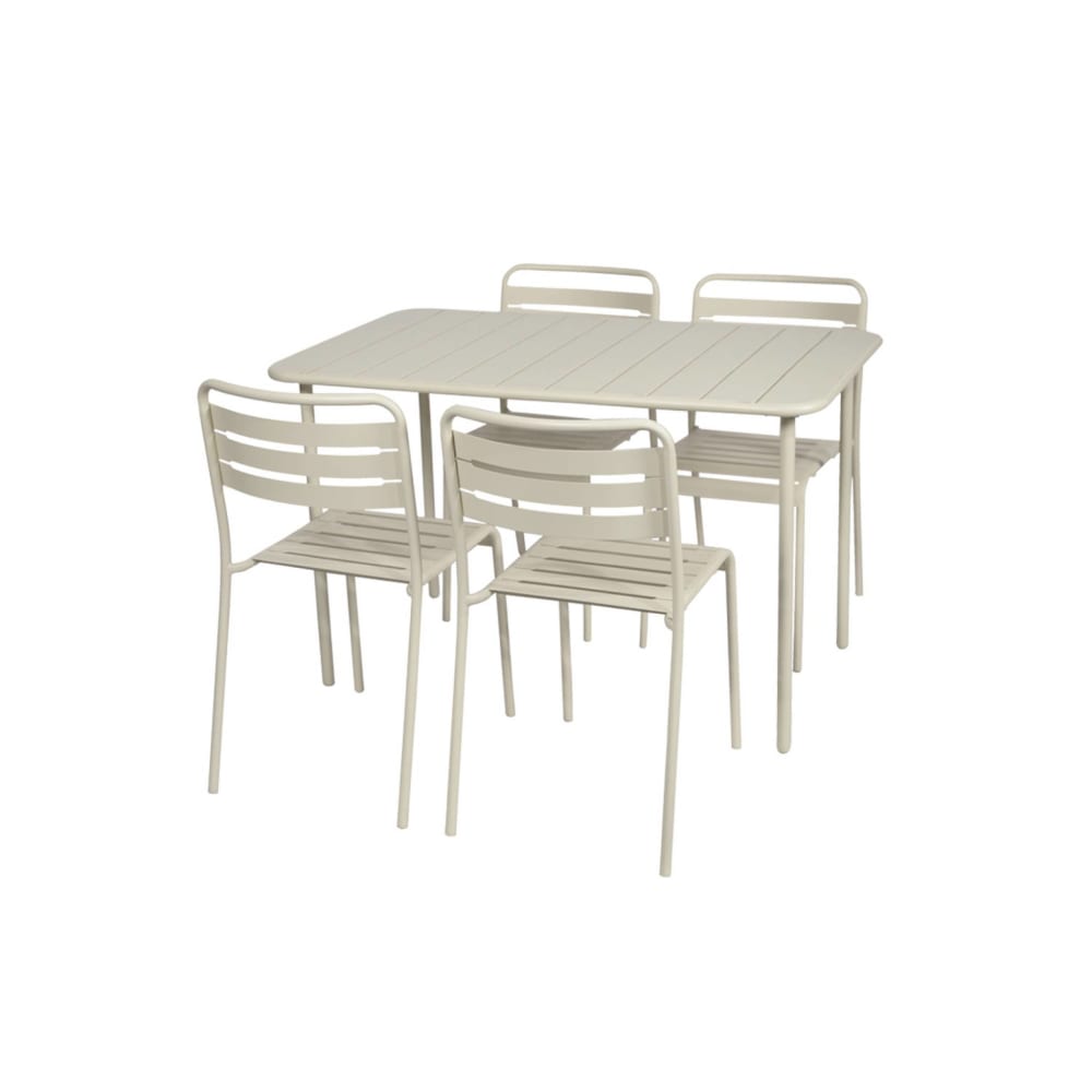 table de jardin métal - chaises