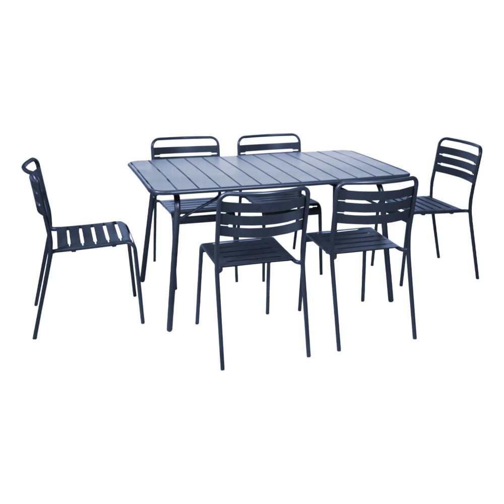 Table de jardin pliante - marine chaises