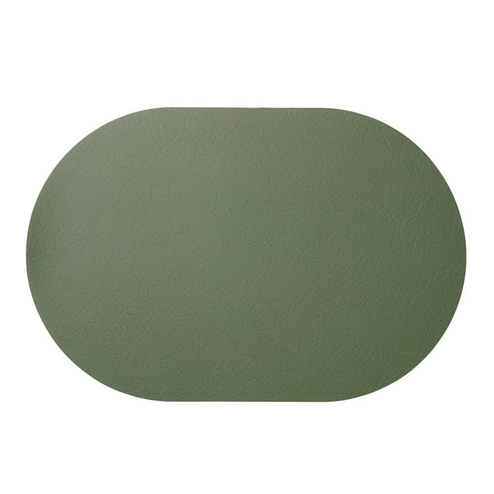 Set de table ovale vert 49x33cm