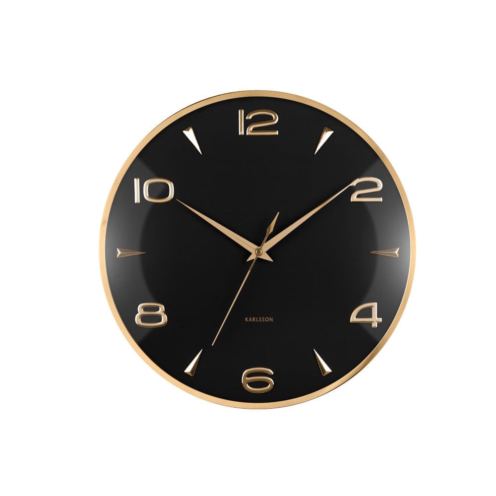 Horloge murale en métal noir d40cm