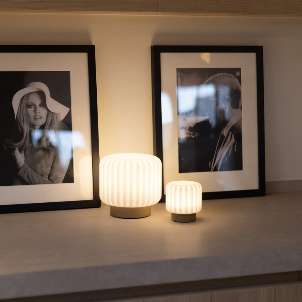 Set de 3 lampes dentelles 9cm en pvc marron clair — vue 4