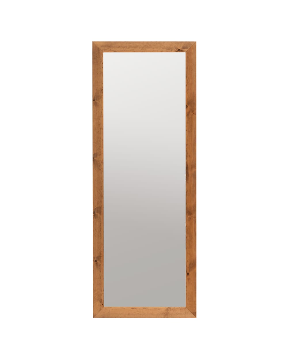 Miroir rectangulaire en bois de pin ton naturel 60x160cm