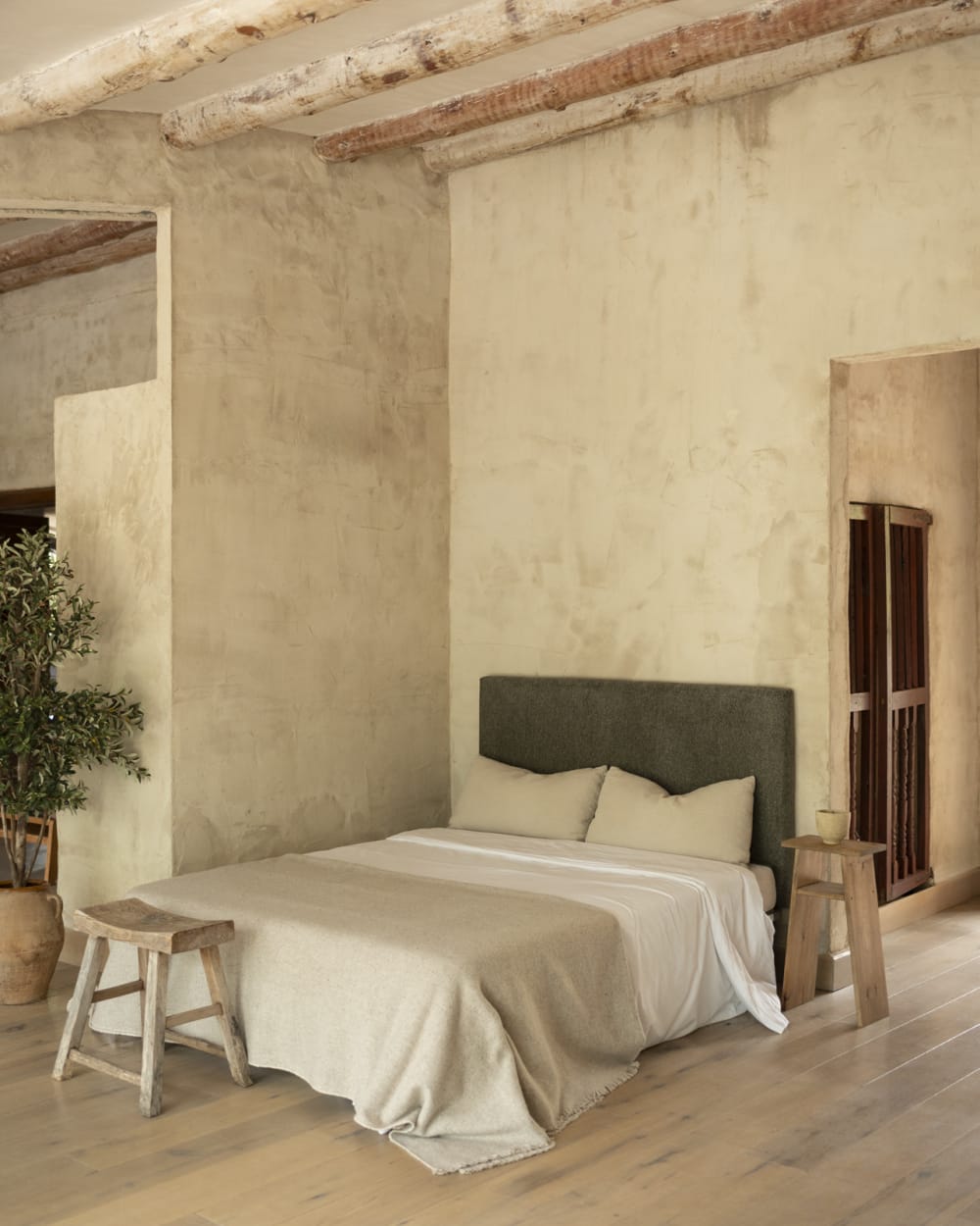 Gepolstertes Kopfteil in Grün, 180 × 80 cm - Maisons Du Monde