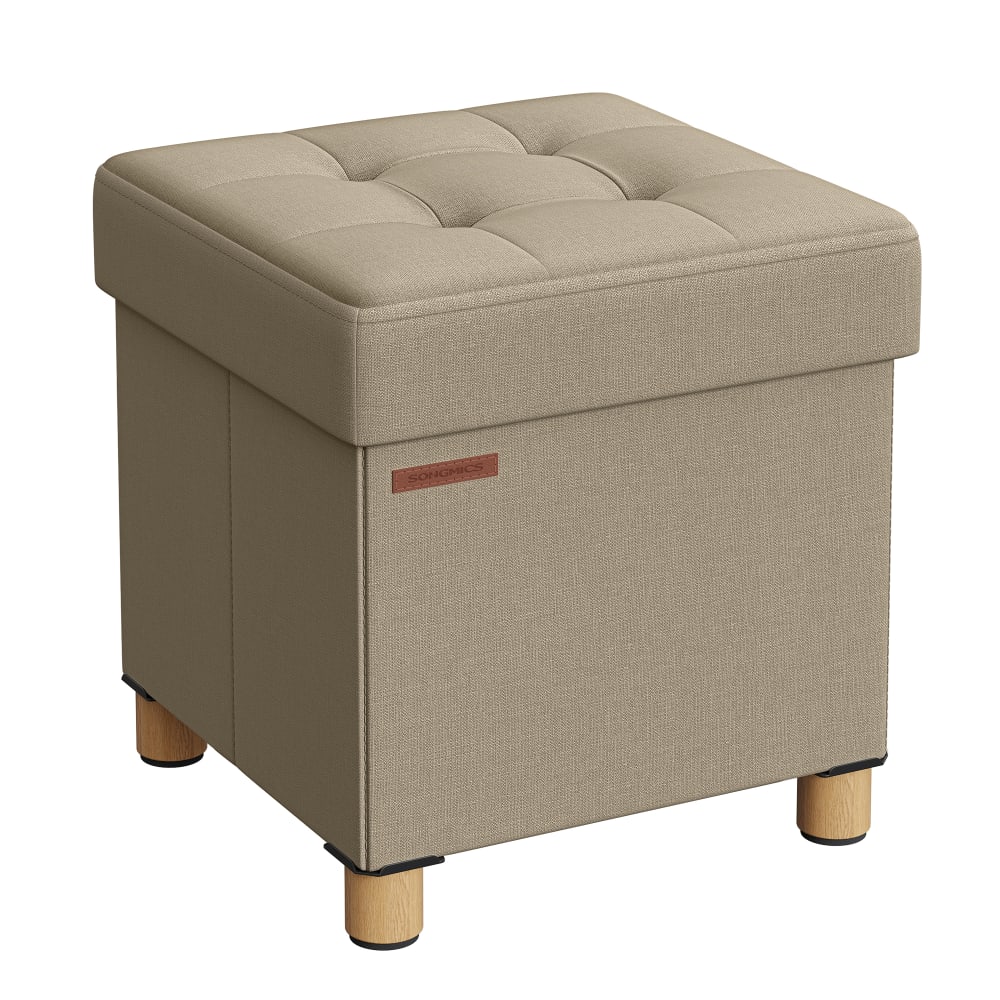 Tabouret de rangement 38 x 38 x 40 cm marron camel Tabouret de rangement 38 x 38 x 40 cm marron camel